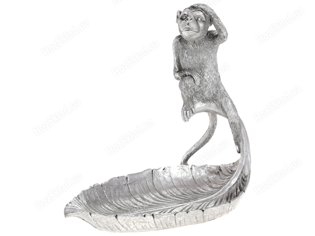 Подставка для украшений Обезьяна, 27см, цвет – серебро