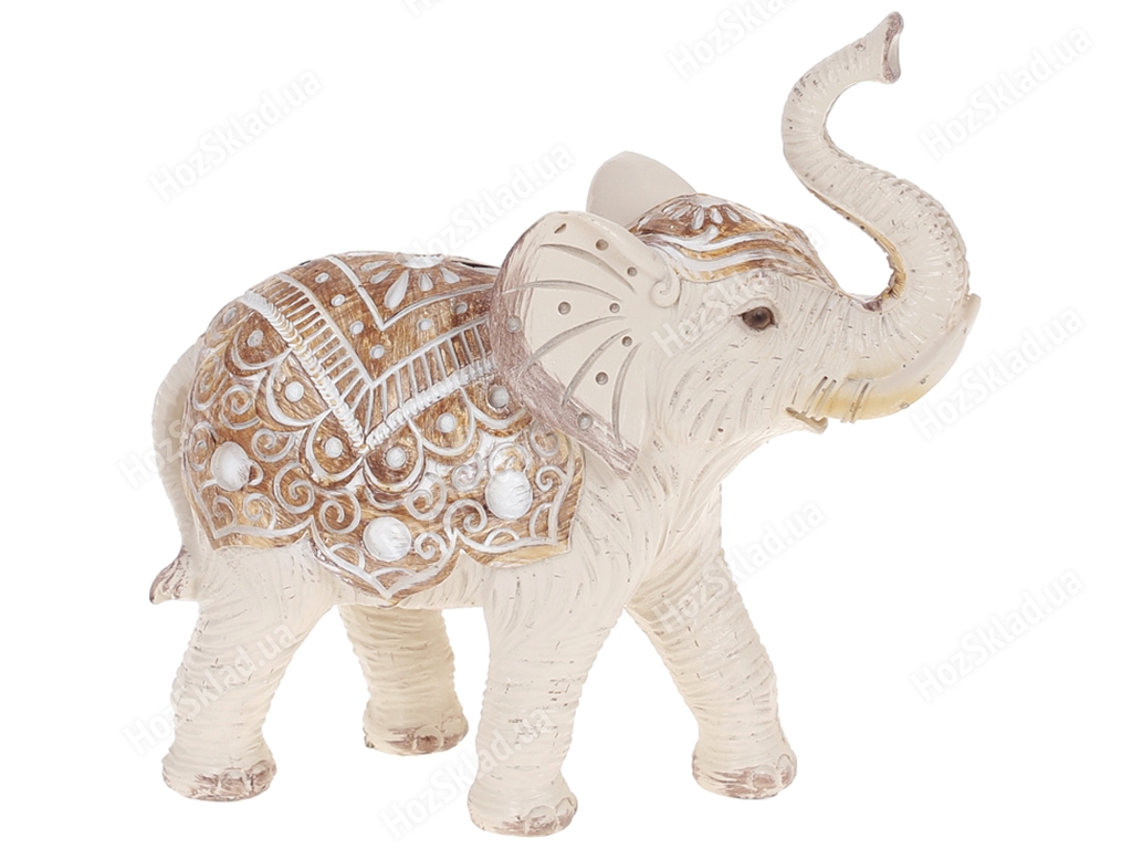 Декоративная статуэтка Слон, 16,5см, цвет – крем-беж