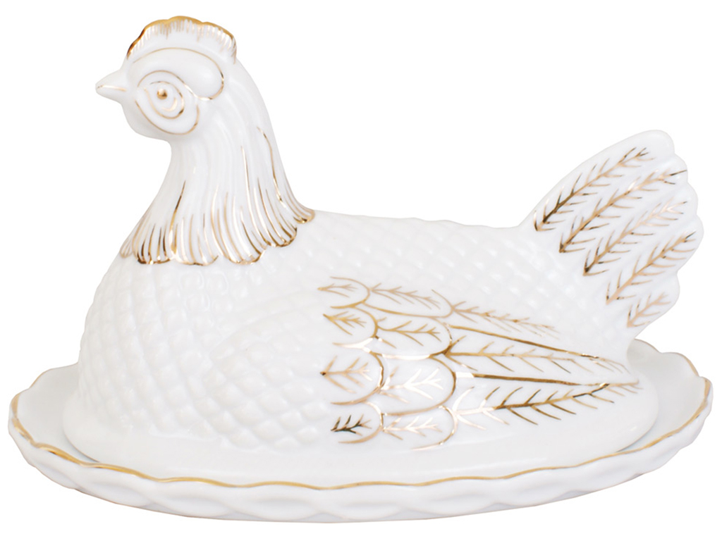 Блюдо для паштета Курочка, с крышкой, 20см