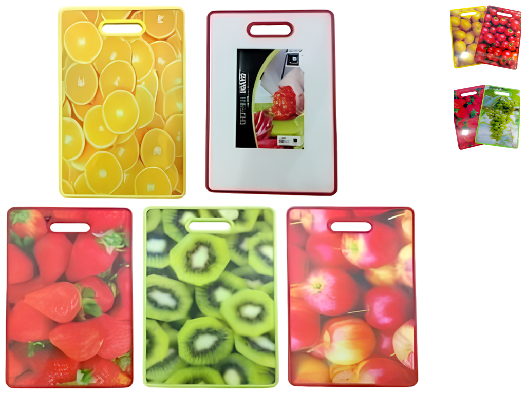 Разделочная доска пластиковая с рисунком, 37х23см (цена за 1шт)