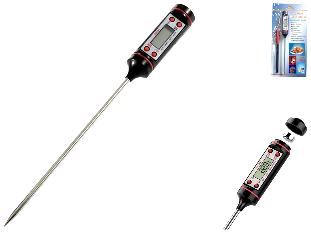 Термометр пищевой электронный, 24см