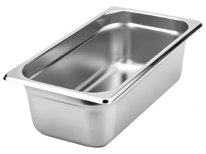 Емкость гастрономическая с крышкой, нержавеющая сталь, 2,05л, 27×17×7см