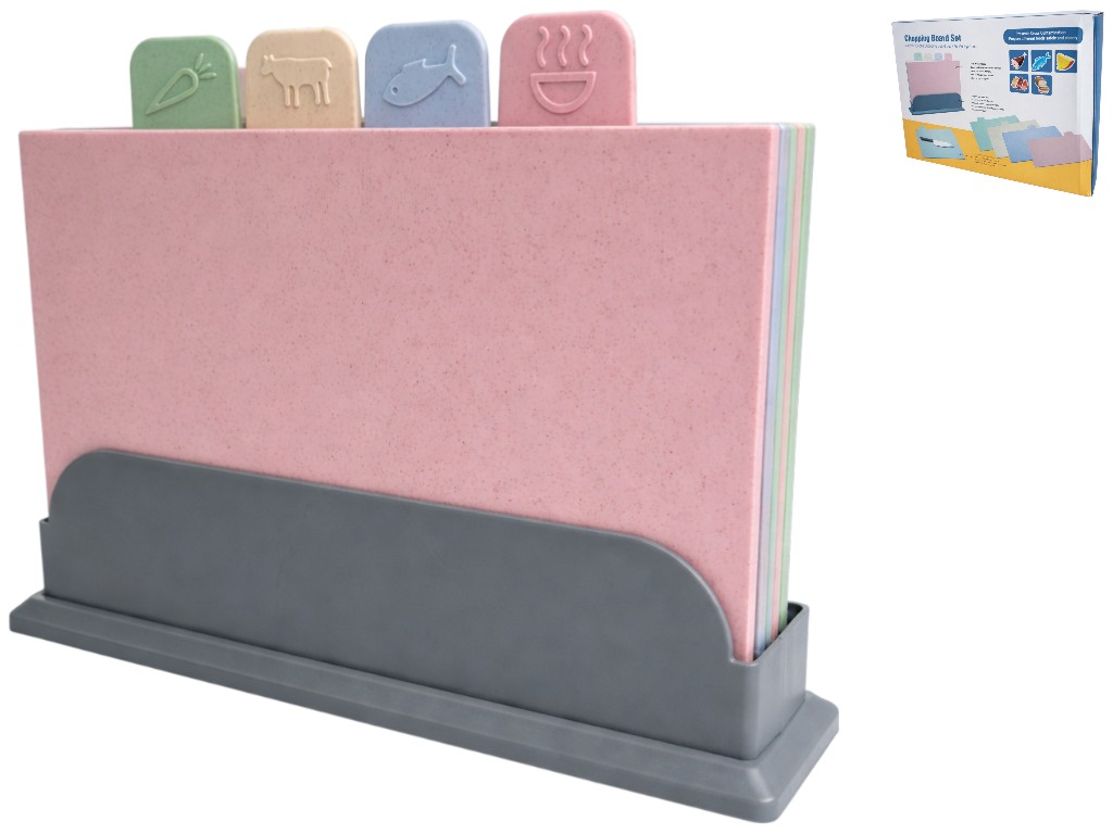 Набір дощок обробних на підставці, пластик, 30х20см (ціна за 5 предметів)