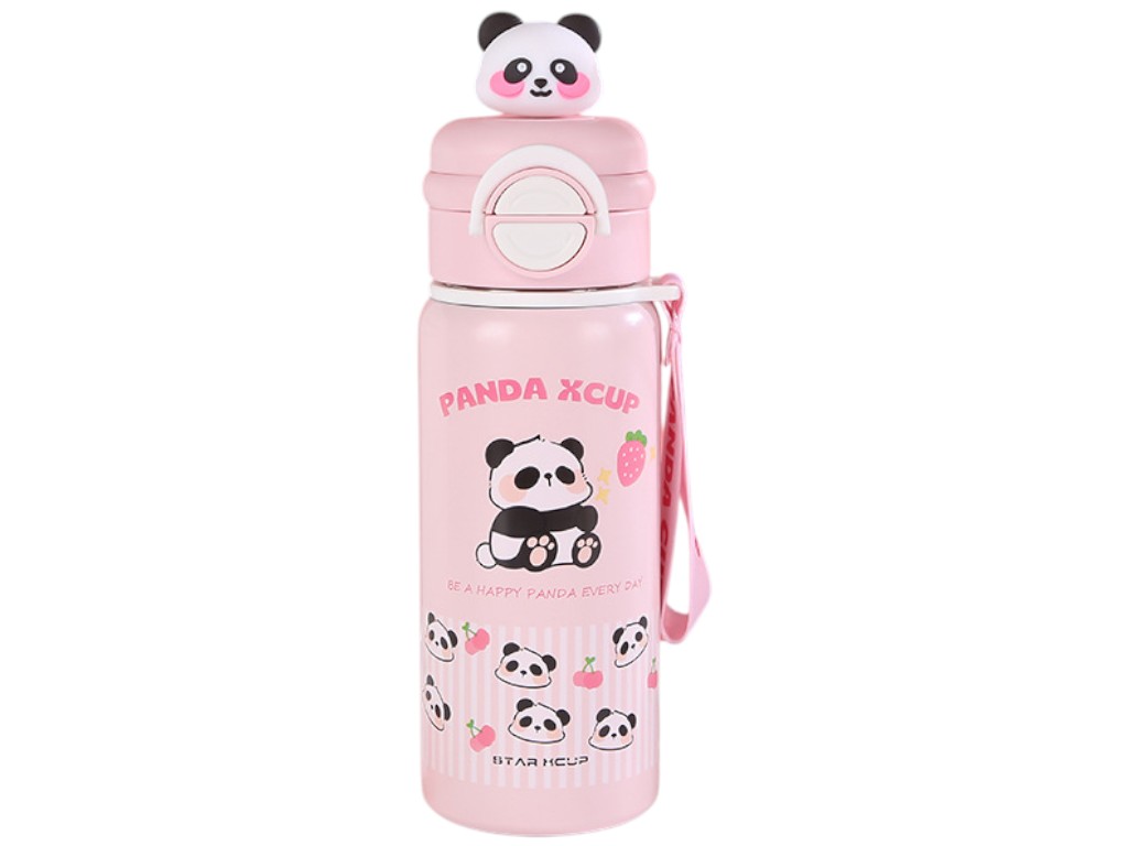 Термос детский Panda Xcup, нержавеющая сталь, 550мл, 14х7,3см, 4 дизайна (цена за 1шт)