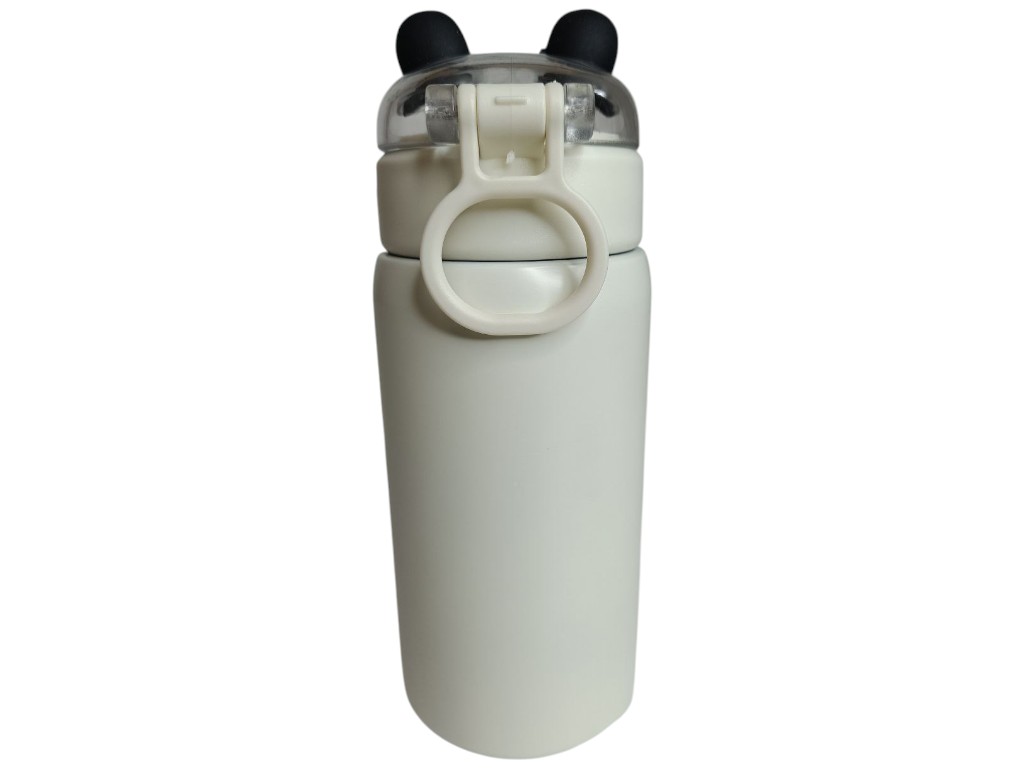 Термос-поилка детский, с трубочкой, сталь, силикон, 450мл, 2 дизайна (цена за 1шт)