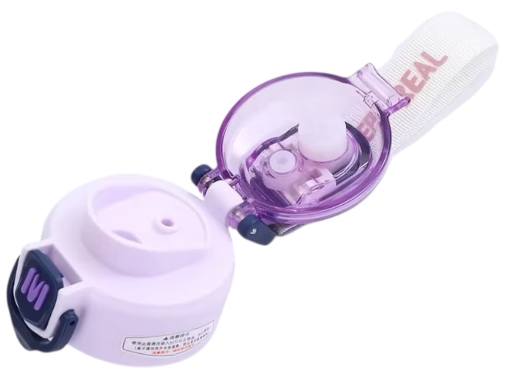 Бутылка-поилка спортивная, с кнопкой и трубочкой, нержавеющая сталь, 600мл (цена за 1шт)