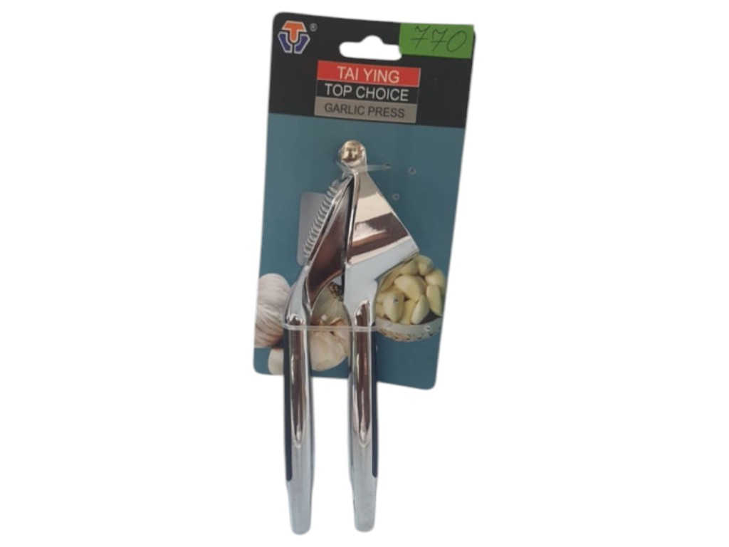 Чесночница Benson, металл с вставками, цвет серебристый с чёрным