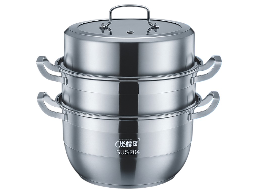 Мантоварка Benson із нержавіючої сталі, колір сріблястий, діаметр 28 см.