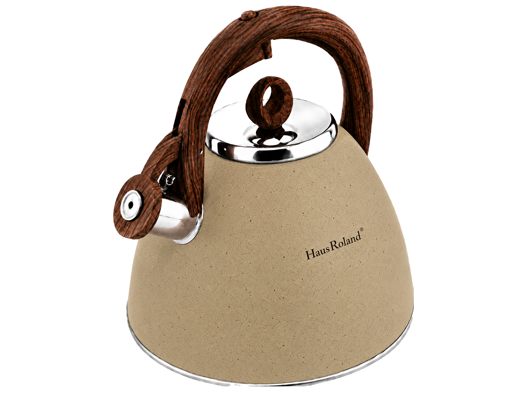 Чайник HausRoland со свистком, нержавеющая сталь, нейлон, 3л