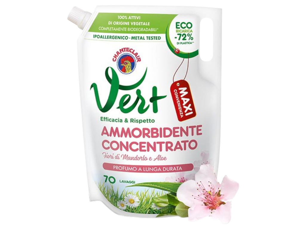 Ополаскиватель для белья Chante Clair Vert Миндаль и Алоэ, концентрат, 70 стирок, 1,4л, дойпак