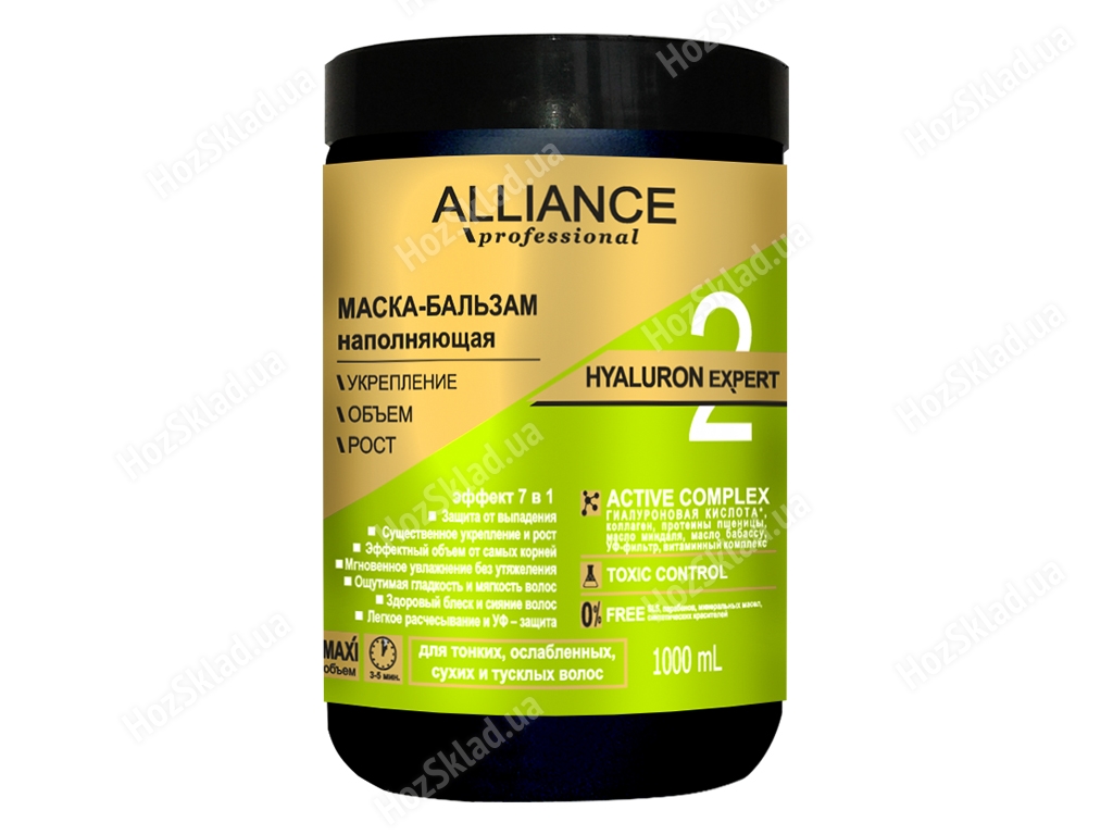 Маска-бальзам Alliance professional Hyaluron expert наполн. 7в1 для тонких, ослаб., сухих волос 1л