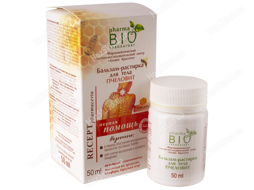 Бальзам-розтирання для тіла Pharma Bio Пчеловіт 50г