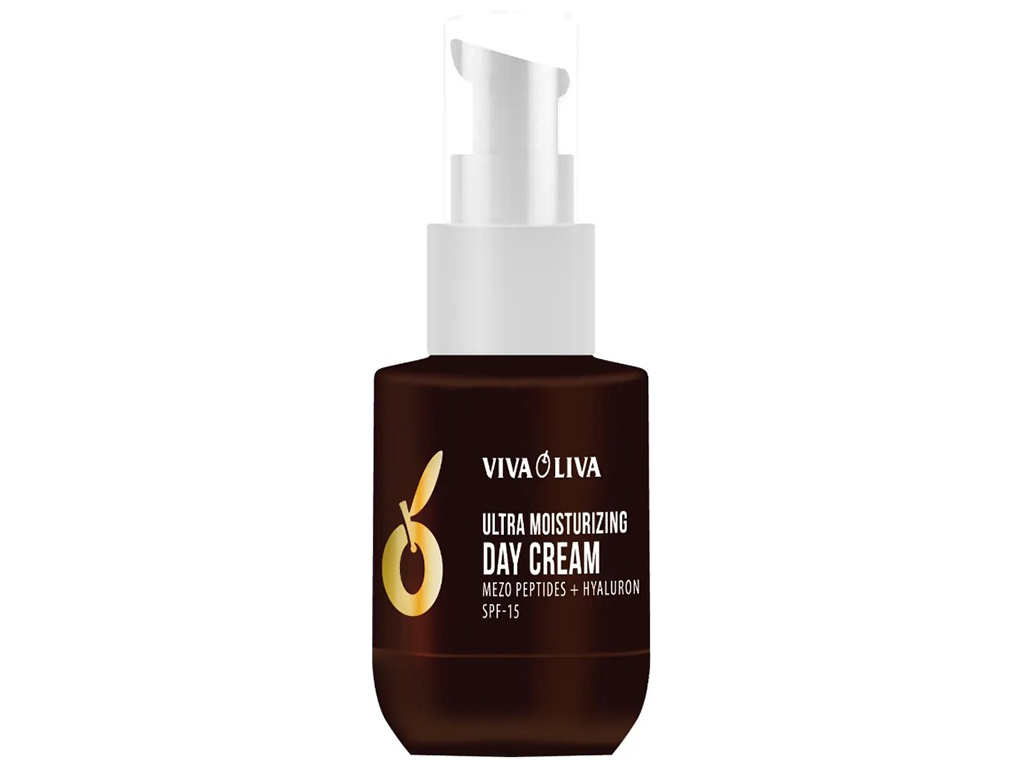 Крем денний для обличчя Viva Oliva Mezo Peptides+Hyaluron Ультра зволоження SPF-15, 75мл