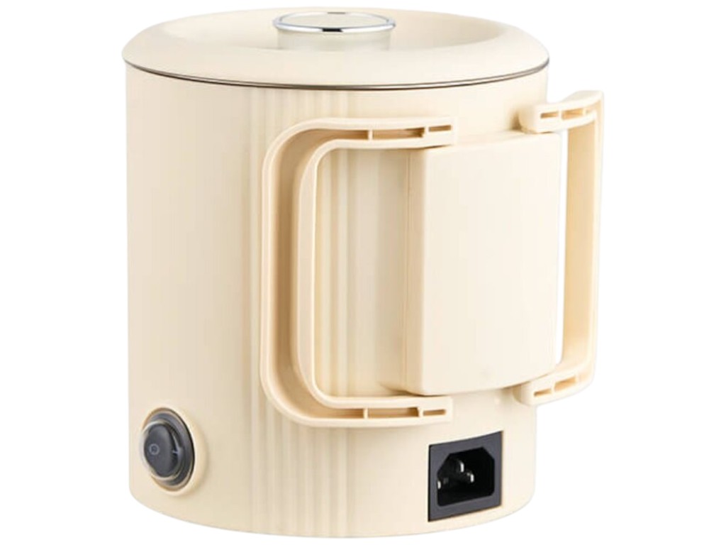 Чайник электрический дорожный + кастрюля 2в1, 600Вт, пластик, нержавеющая сталь, 800мл, цвет бежевый