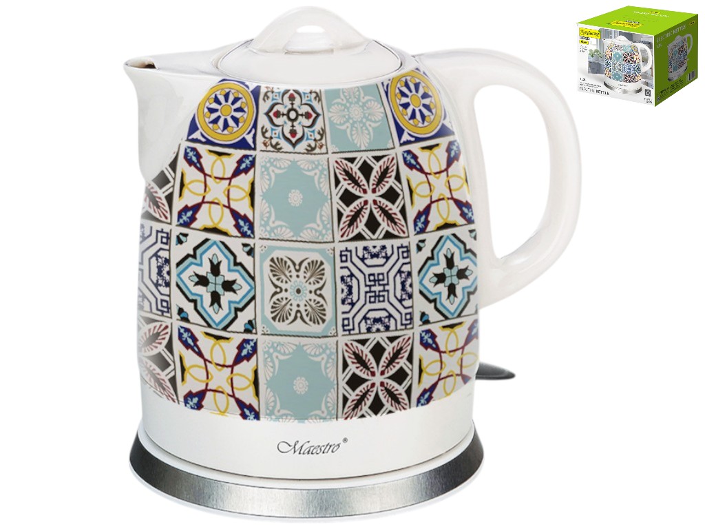 Чайник електричний Maestro Holiday in Porto, 1200Вт, 360 °, кераміка, 1,5л, 24х22х17см