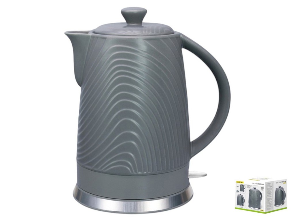 Електричний чайник Maestro кераміка, сірий, 1,8л