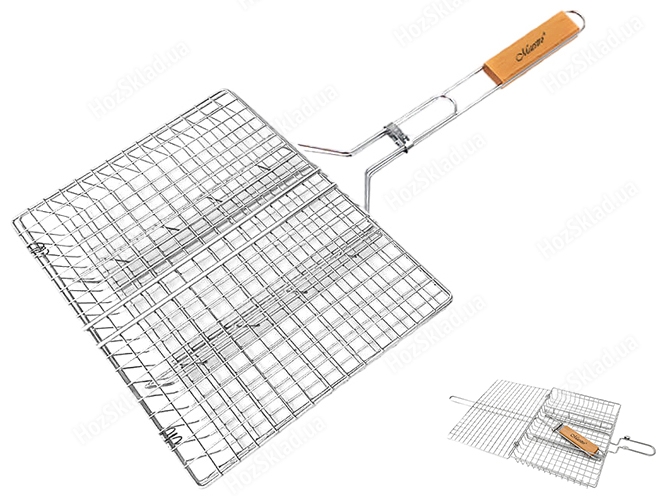 Решетка - гриль Maestro глубокая на 3 секции, съемная ручка, 24х30см