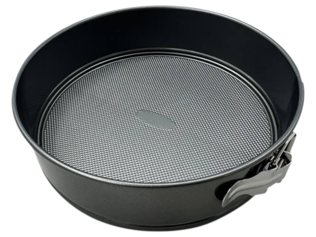 Форма для выпечки, круглая, разъемная, углеродистая сталь, антипригарное покрытие, 24×6,8см, черный