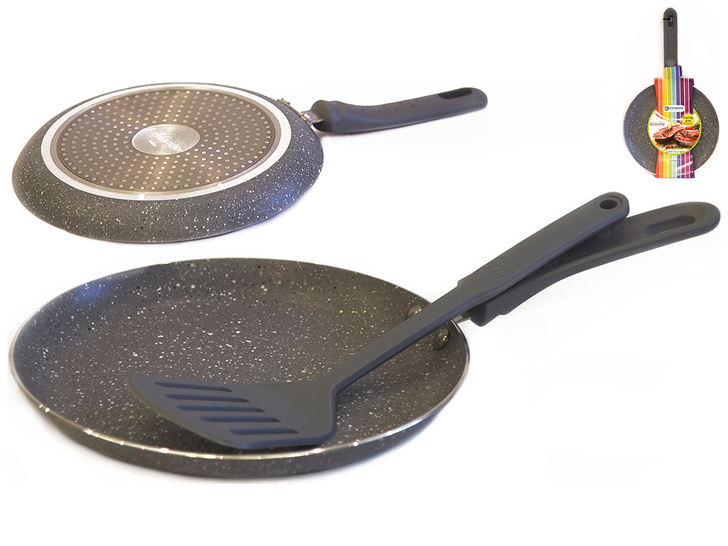 Сковорода Maestro "Rainbow" блинная, керамическое антипригарное покрытие+лопатка D23см