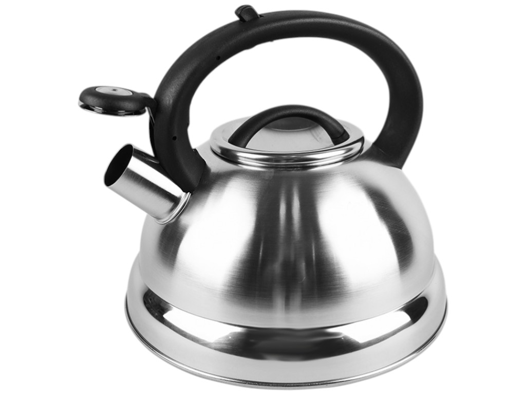 Чайник із свистком Maestro, нержавіюча сталь, пластик, 3л, колір срібний