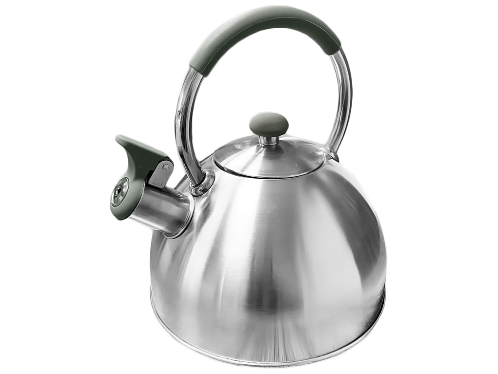 Чайник металевий Maestro зі свистком, ручка не гріється, всі плити 2,5л