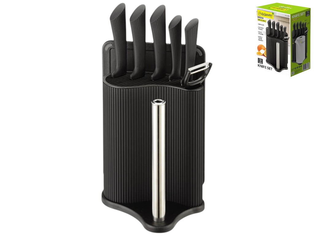 Набір ножів Maestro, овочечистка, підставка, тримач рушників, обробна дошка (ціна за 8 пред)