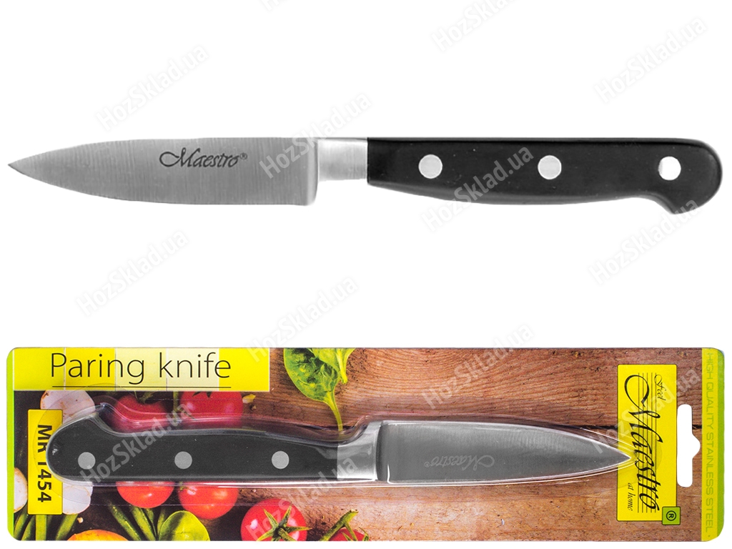 Нож для чистки овощей и фруктов Maestro нержавеющая сталь 20,5см