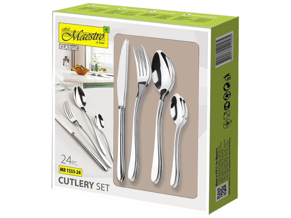 Набор столовых приборов Maestro нержавеющая сталь 24 предмета