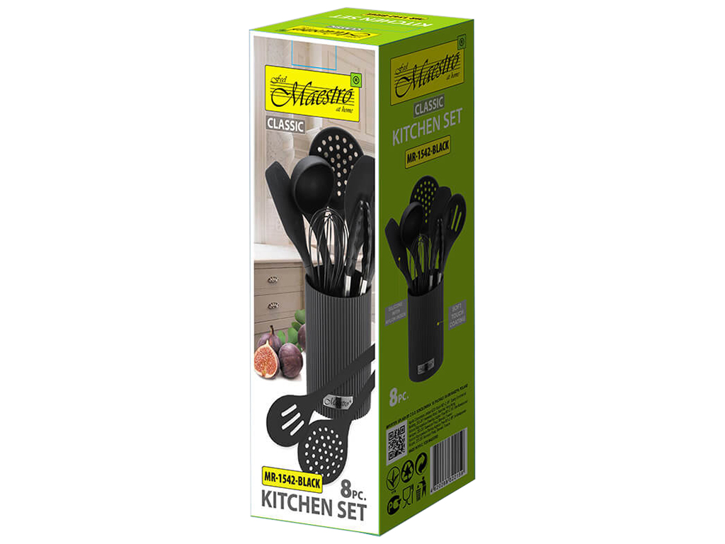 Набір кухонного приладдя Maestro, з підставкою (ціна за набір 8 предметів)