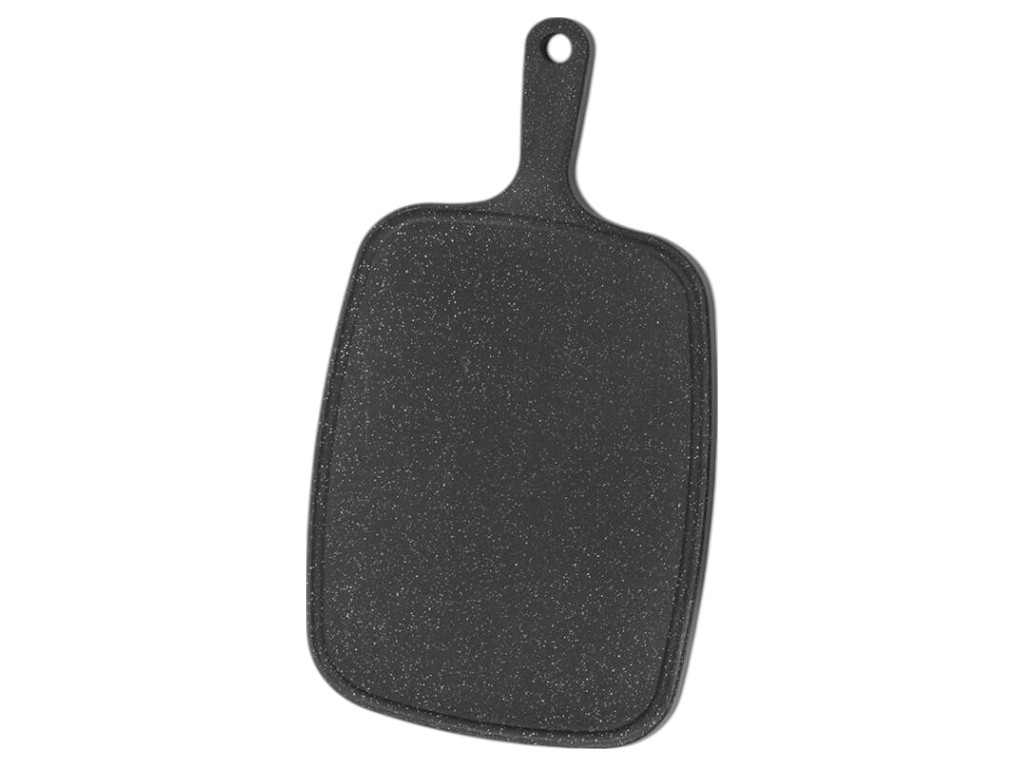 Обробна дошка Maestro, двостороння, з ручкою, харчовий пластик, 33×15×0,8см, колір чорний