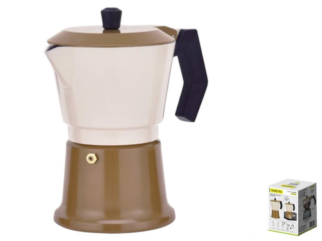 Кофеварка гейзерная Maestro Espresso Moka алюминиевая, 450мл (индукционное дно)