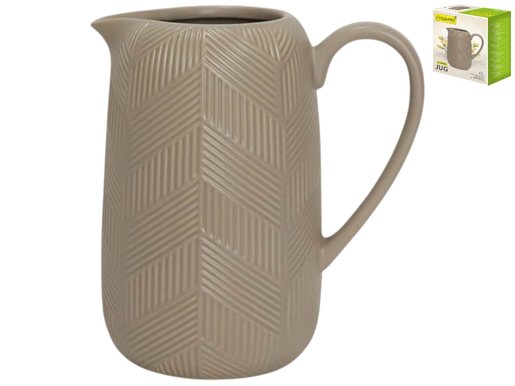 Кувшин Maestro Geometry Beige, керамика, 1л, 19х17х11см, цвет бежевый