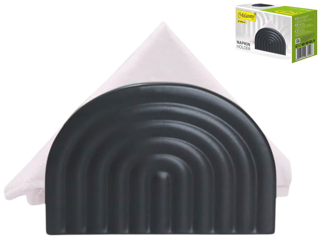 Серветниця Maestro Line Work, кераміка, 12×8×4см, колір графіт