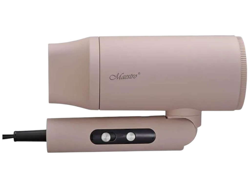 Фен Maestro, 2000Вт, BLDC мотор, складная ручка, 3 режима температуры, 2 скорости, цвет розовый