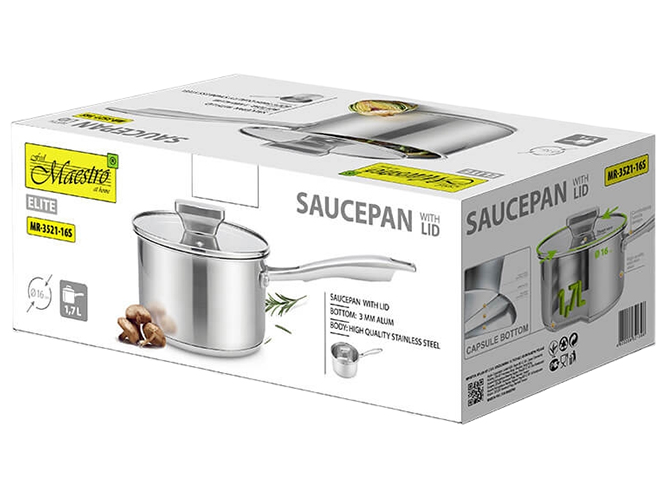 Ковш з кришкою Maestro, 16см, 1,7л