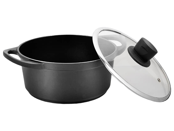 Кастрюля Maestro (Cast), со стеклянной крышкой, 2-х сл. антипригарное покрытие, 2,7л