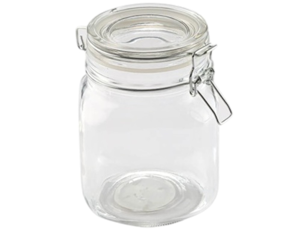 Банка з кришкою-затиском Maestro, скло, 1л, колір прозорий