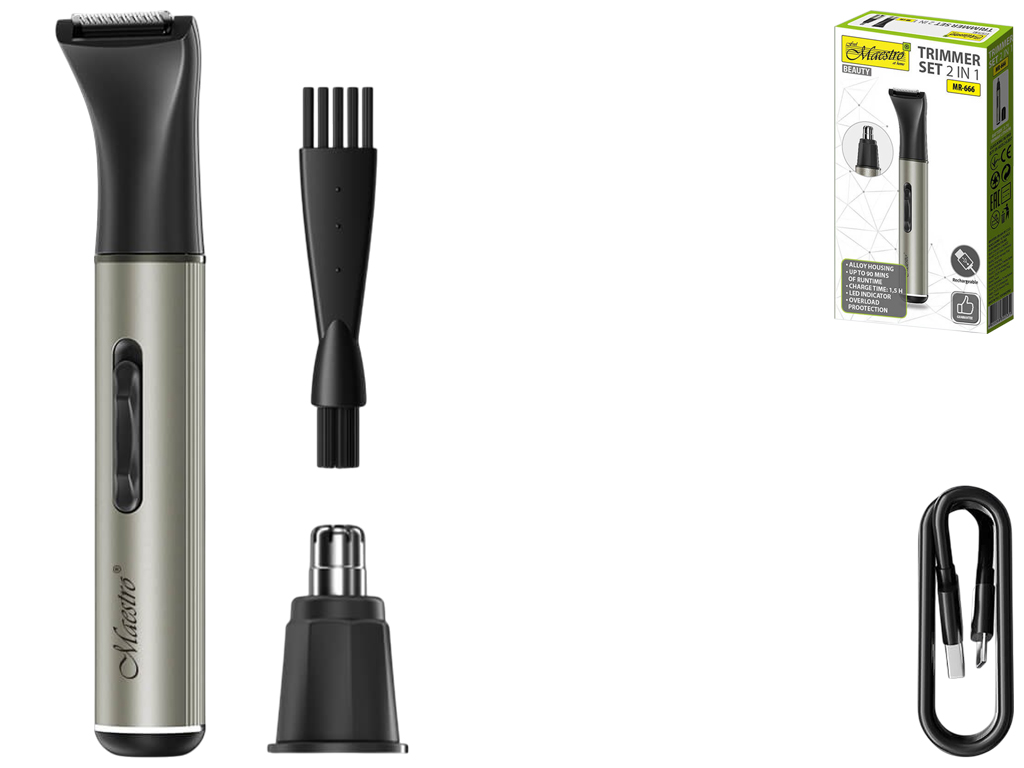 Триммер для волос Maestro 2в1, 3,7В, 180мАч