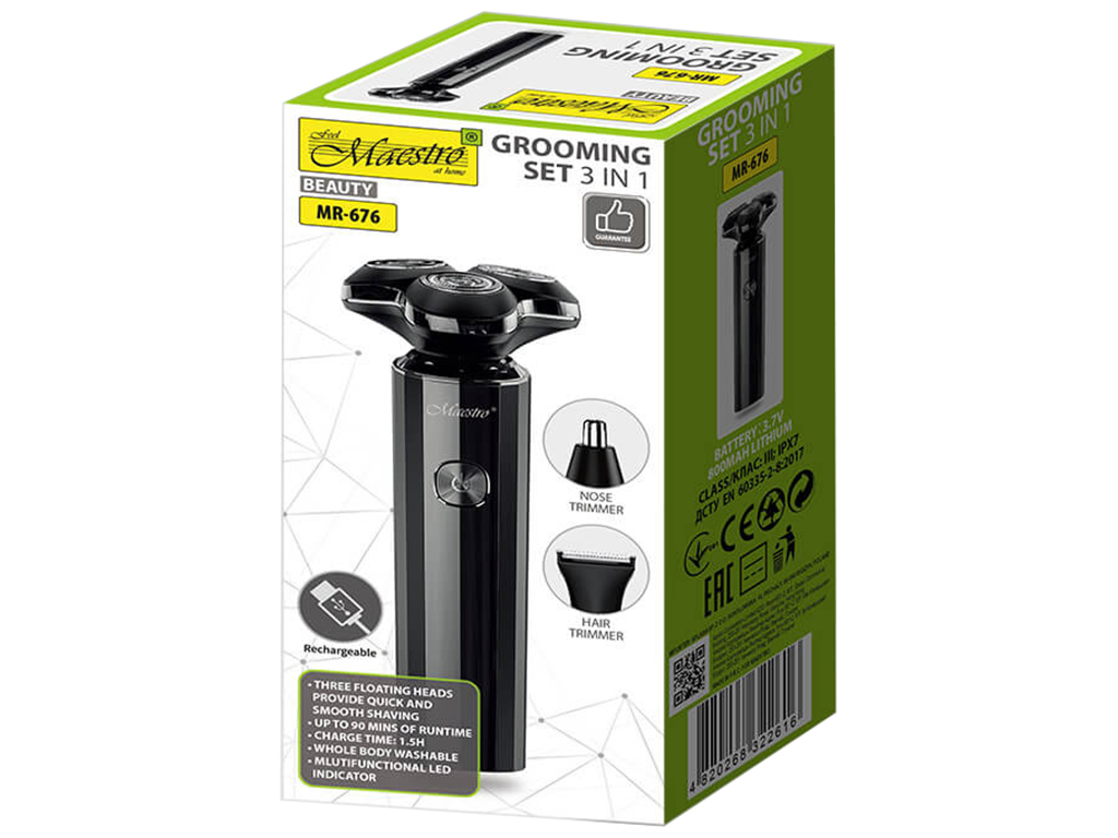 Набор для стрижки волос Maestro 3в1, 800mAh