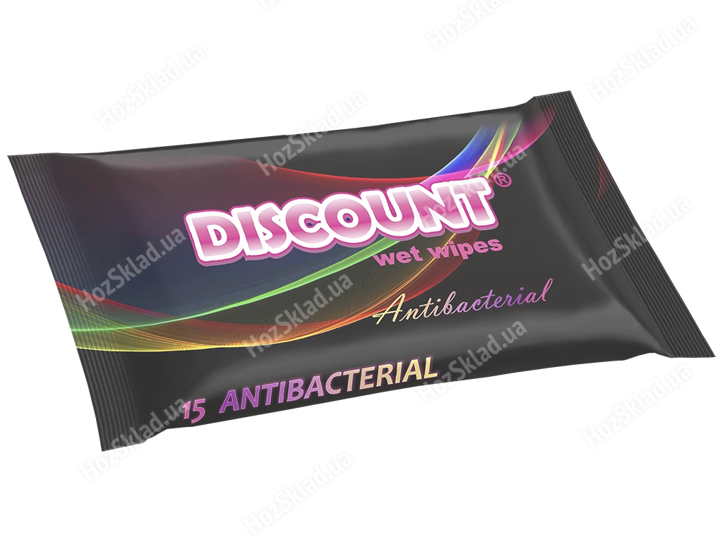 Влажные салфетки Discount С ароматом парфюмов антибактериальные 15 шт