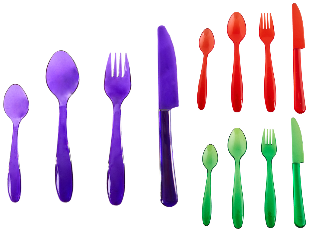 Набор столовых приборов на 6 персон (цвета ассорти) 167205