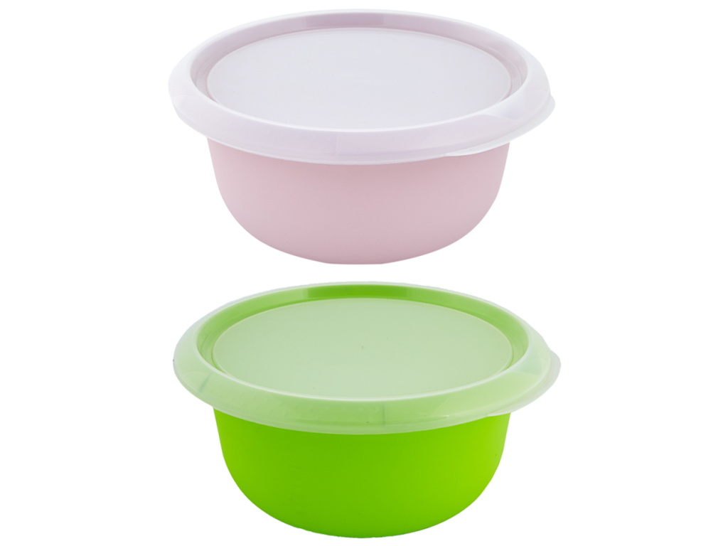Миска кухонная с крышкой, 3,75л (микс фрезия/оливка) 269052