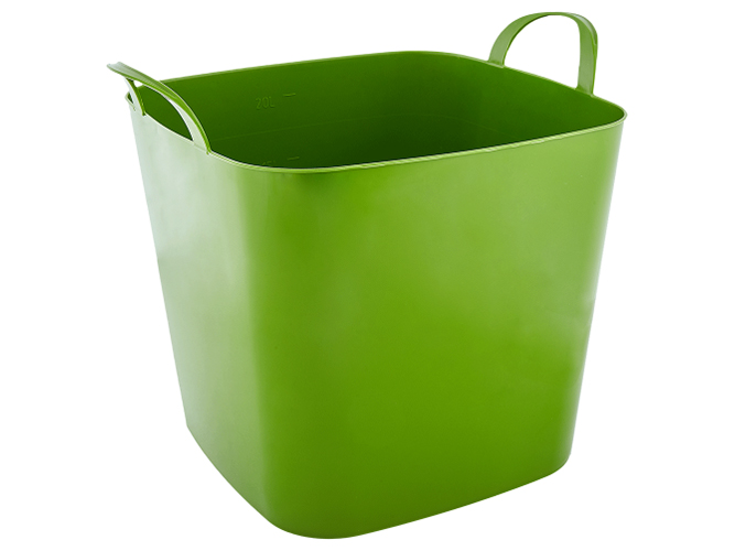 Відро будівельне м'яке, квадратне, 22л (колір хакі) 127016