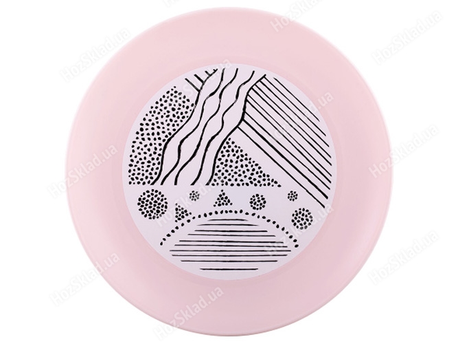 Тарелка с декором, диаметр 22см (цвет Lines, светло - розовый) 169072