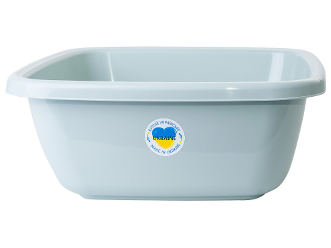 Таз квадратний 14л, 39х39х15см (колір полин) 121044