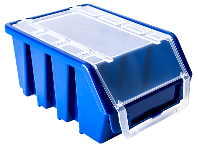 Лоток для метизов 14х10,5х7,5см, с крышкой (цвет синий) 171011