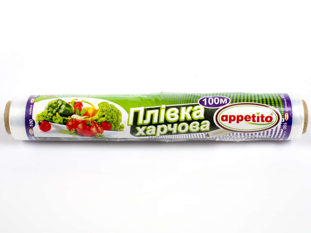 Плёнка пищевая стрейчевая для хранения продуктов "Appetito" 100м