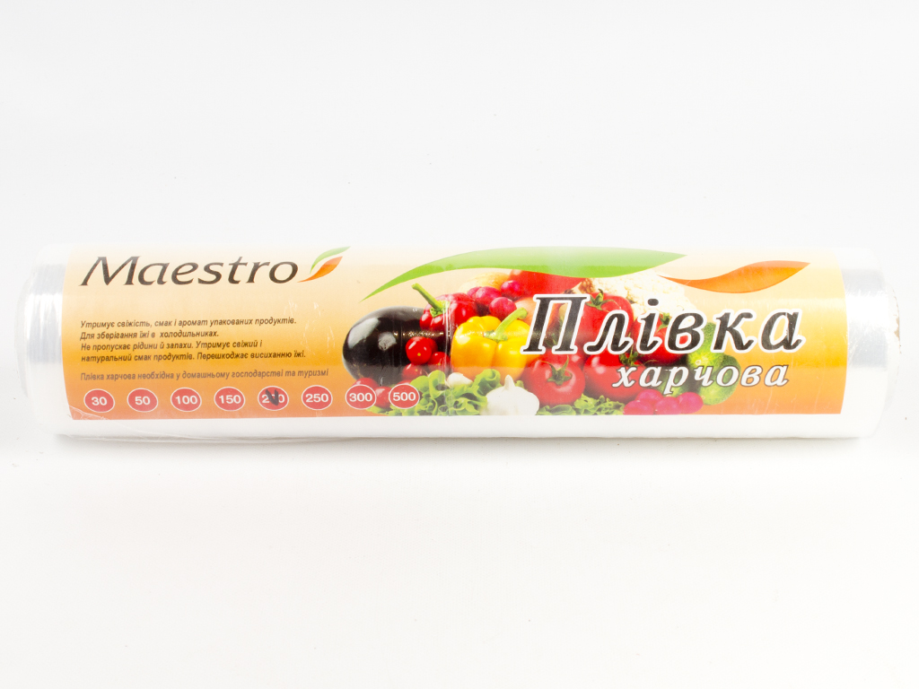Плёнка пищевая стрейчевая для хранения продуктов "Maestro" 200м