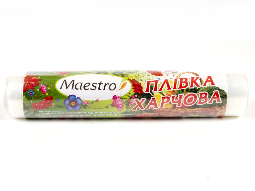 Плёнка пищевая стрейчевая для хранения продуктов "Maestro - New" 100м