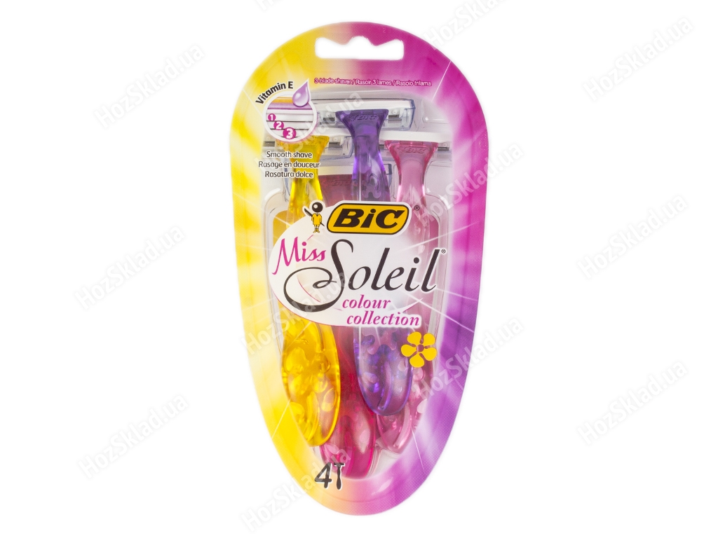 Станки для бритья Bic Miss soleil colour (цена за набор 4шт)